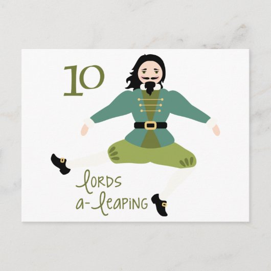 Carte Postale 10 seigneurs A-Leaping (Devant)