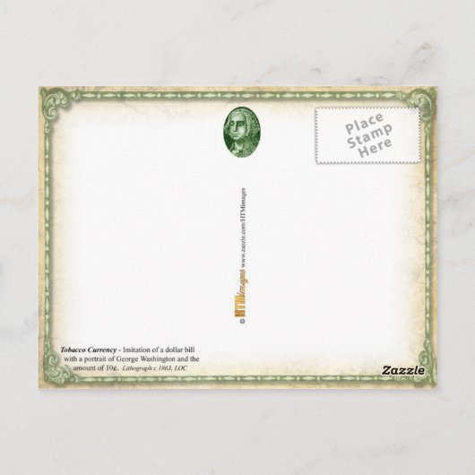 Carte Postale 10 ¢ Tabac Devise (Dos)