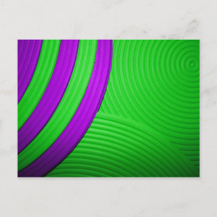 Carte postale 10 verte et violette