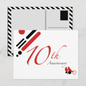 Carte Postale 10e anniversaire (oiseaux mod) (Devant / Derrière)