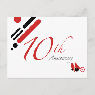 Carte Postale 10e anniversaire (oiseaux mod)
