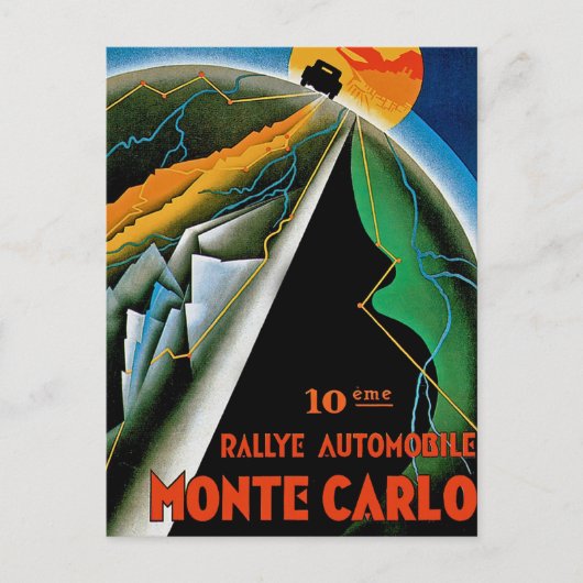Carte Postale 10e Rallye automobile de Monte Carlo (Devant)