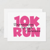 Carte Postale 10K Run Sport Rose (Devant / Derrière)
