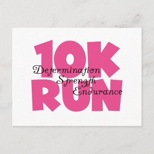 Carte Postale 10K Run Sport Rose (Devant)