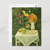 Carte Postale 1144 Tea Time in Garden Postcard (Devant / Derrière)