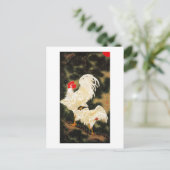 Carte Postale 11. 老 松 白 図, 若 Pin 冲 et Poulets blancs, Jakuchu (Debout devant)