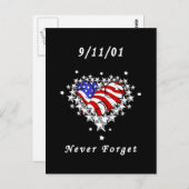 Carte Postale 11/09/01 Tatouage patriotique (Devant / Derrière)