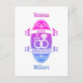 Carte Postale 11 ans traditionnel acier 11e anniversaire mariage (Devant)