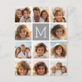Carte Postale 11 Collage de photos Monogramme PEUT MODIFIER LA C (Devant)