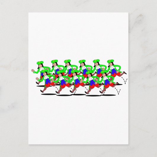 Carte Postale 11 seigneurs qui sautent (Devant)