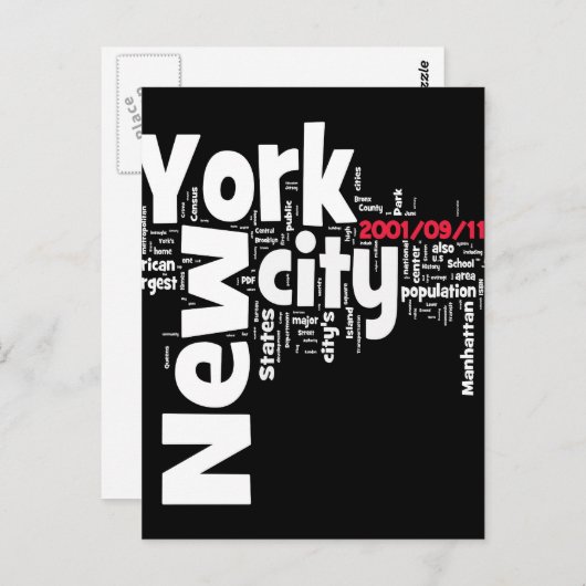 Carte Postale 11 septembre (Devant / Derrière)