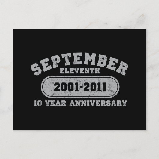 Carte Postale 11 septembre - 2011 Anniversaire (Devant)