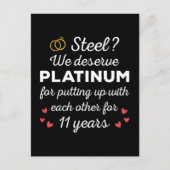 Carte Postale 11e anniversaire Mariage I - Steel Funny Couple (Devant)
