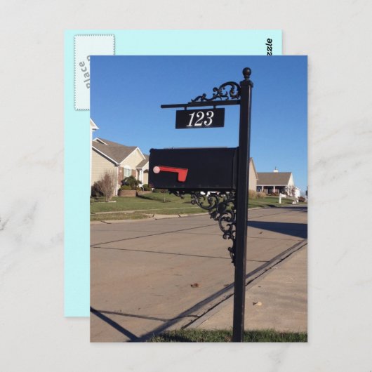 Carte Postale 123 boîte aux lettres (Devant / Derrière)
