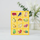 Carte postale 12 Animaux (personnalisable) (Debout devant)