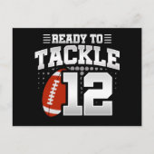 Carte Postale 12 ans Tackle Football Party 12e anniversaire (Devant)