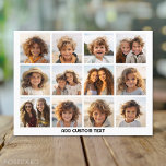 Carte Postale 12 Collage photo avec Arrière - plan blanc<br><div class="desc">Ajoutez vos photos préférées à ce modèle amusant. Vous pouvez utiliser des photos Instagram ou n'importe quelle photo pour cette grille.</div>