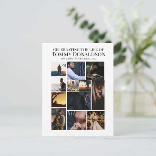 Carte Postale 12 Collage photo d'enterrement (Debout devant)