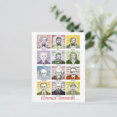 Carte Postale 12 compositeurs français (Debout devant)