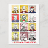 Carte Postale 12 compositeurs russes (Devant)