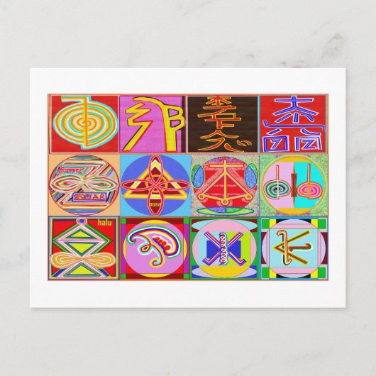 Carte Postale 12 conceptions de guérison de Reiki n Karuna Reiki (Devant)