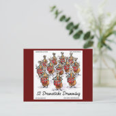 Carte Postale 12 Drumbks Drumming Rick London Funny (Debout devant)