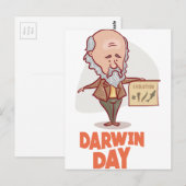 Carte Postale 12 février - Jour Darwin - Jour de l'appréciation (Devant / Derrière)