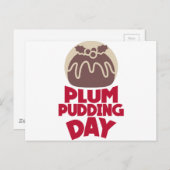 Carte Postale 12 février - Journée du Pudding de Plum (Devant / Derrière)