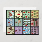 Carte postale 12 jours de Noël (Devant / Derrière)