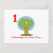 Carte Postale 12 jours de perdrix dans un poirier (Devant)
