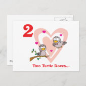 Carte Postale 12 jours deux tourterelles (Devant / Derrière)