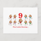 Carte Postale 12 jours neuf femmes dansent (Devant)