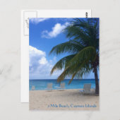 Carte Postale 12 Km Beach, îles Caïmans (Devant / Derrière)