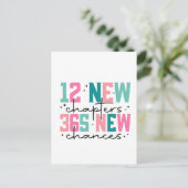 Carte Postale 12 Nouveaux chapitres, 365 Nouvelles chances 100 J (Debout devant)