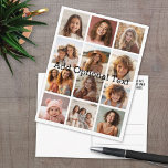 Carte Postale 12 Photo Instagram Collage - Choisir la couleur de<br><div class="desc">Ajoutez vos photos préférées à ce modèle amusant. Vous pouvez utiliser des photos Instagram ou n'importe quelle photo pour cette grille.</div>