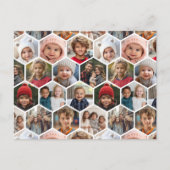 Carte Postale 12 photos en collage - motif hexagone funky (Devant)