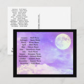 Carte postale 12 Pleines lunes (Devant / Derrière)