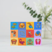 Carte Postale 12 signes zodiaques style dessin animé (Debout devant)