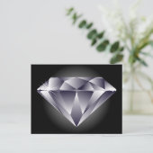 Carte Postale 1307552490_Vector_Clipart diamant argenté noir (Debout devant)
