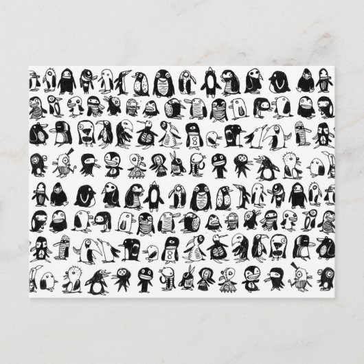 Carte Postale 132 pingouins (Devant)