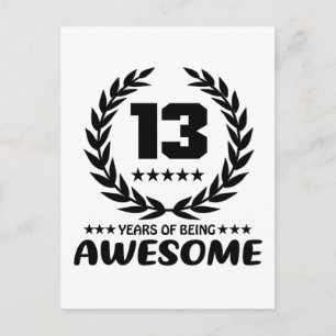 Carte Postale 13 ans d'être génial