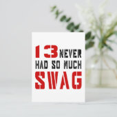 Carte Postale 13 Jamais Autant De Swag N'Avait Été (Debout devant)