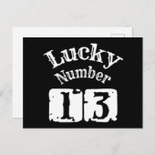 Carte Postale 13 - Lucky Numéro 13 Chuck (Devant / Derrière)