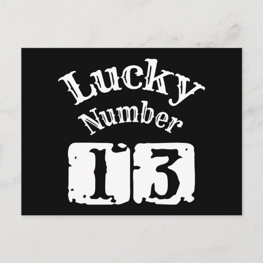 Carte Postale 13 - Lucky Numéro 13 Chuck (Devant)