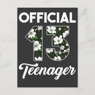 Carte Postale 13e anniversaire 2008 Fleur adolescente officielle