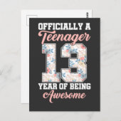 Carte Postale 13e anniversaire 2008 Incroyable Adolescent offici (Devant / Derrière)