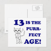 Carte Postale 13e anniversaire de naissance (Devant / Derrière)