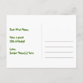 Carte Postale 13e Anniversaire : motif d'étoiles amusantes, 13 a (Dos)