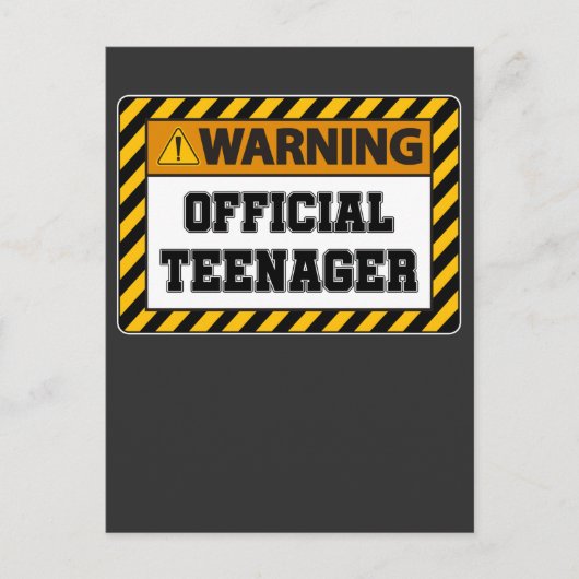 Carte Postale 13e anniversaire Treize ans Officiellement Adolesc (Devant)