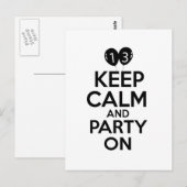 Carte Postale 13ème anniversaire de conception (Devant / Derrière)